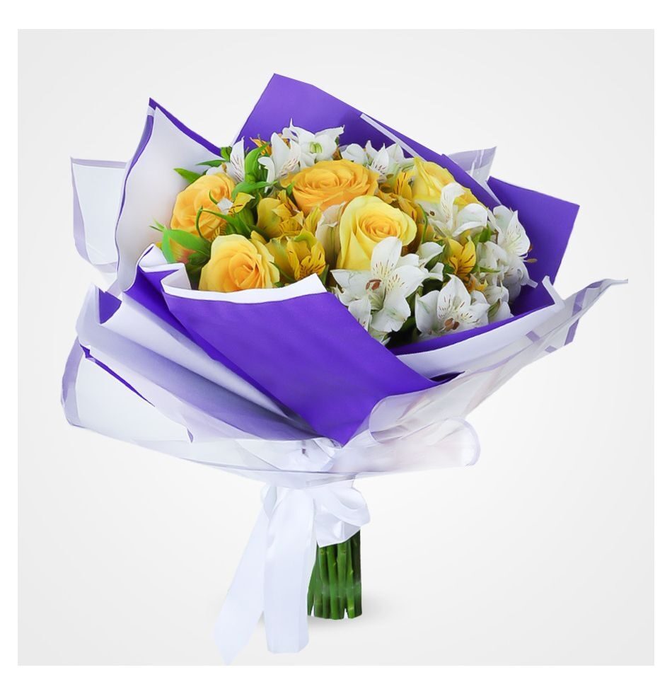 Sohreh Yellow Roses Flower Bouquet