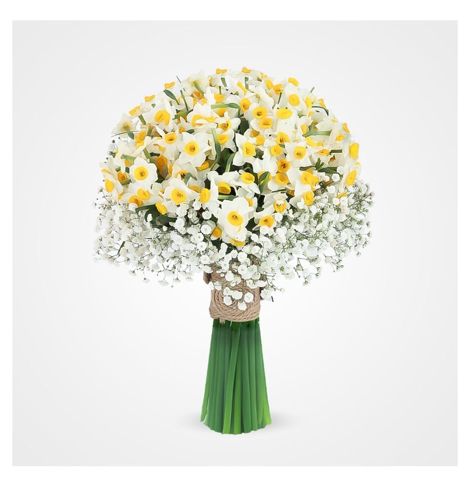 White Bride Daffodil Bouquet