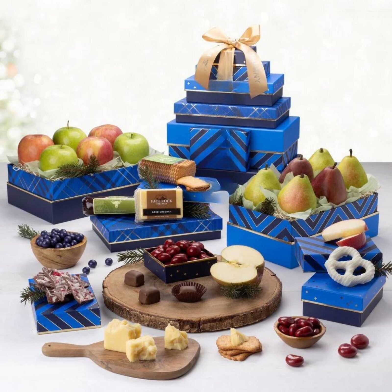 Grand Holiday Gift Tower