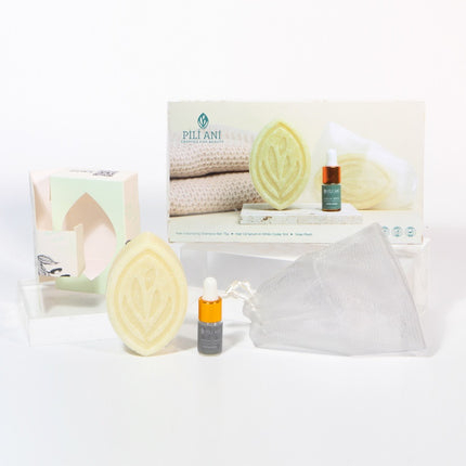 Hair - Volumizing Shampoo Bar Set (HCSHBV75 + Hair Serum 3ml + Soap Mesh