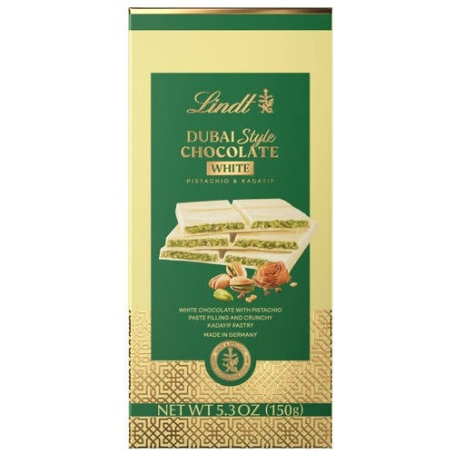 Lindt Dubai Style White Chocolate Bar 5.3 oz