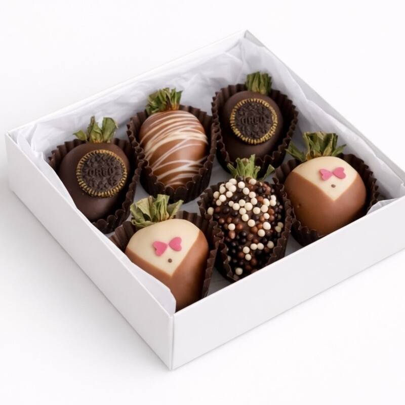 Set,of,Trio,with,strawberries,in,chocolate,,6-9,berries