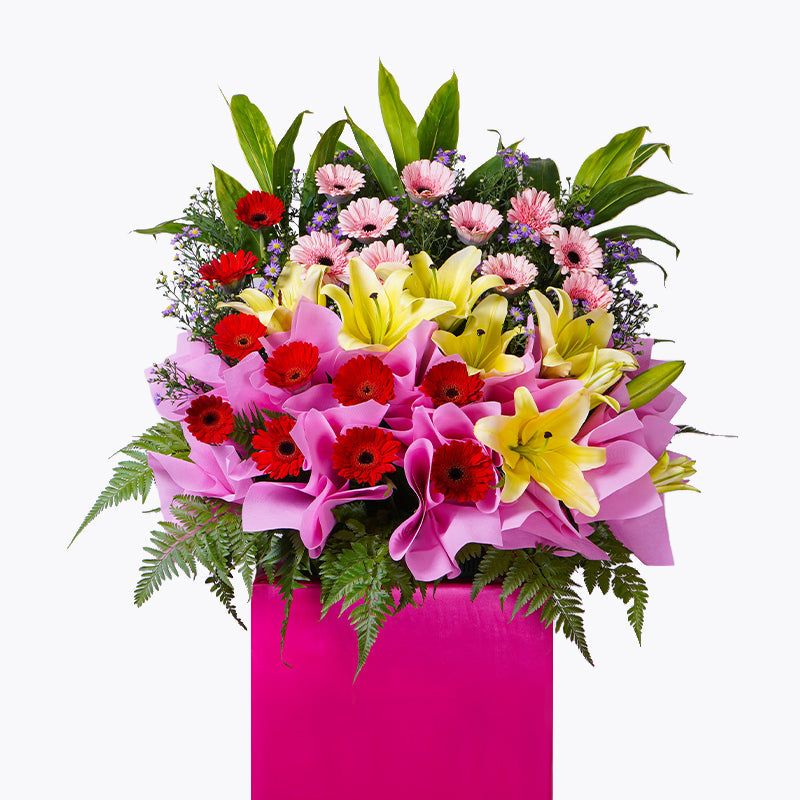 Whimsical Triumph Opening Flower Stand