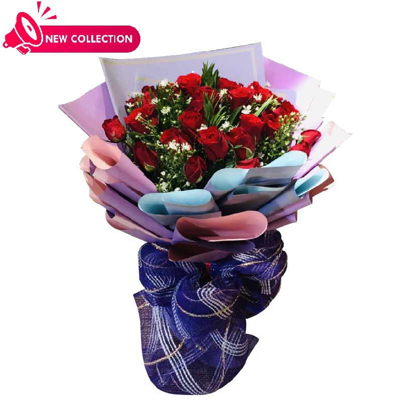 Two Dozen Red Rose Bouquet