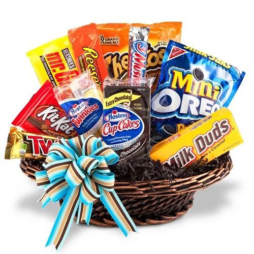 Snack Food Milk Gift Basket