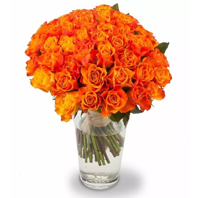 Bouquet of orange roses – Alienor (11 Stems)