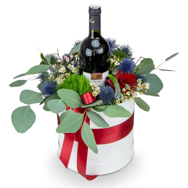 Box flowers & wine – Thierry