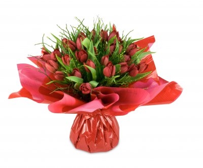 bouquet of red Caroline tulips (Small)