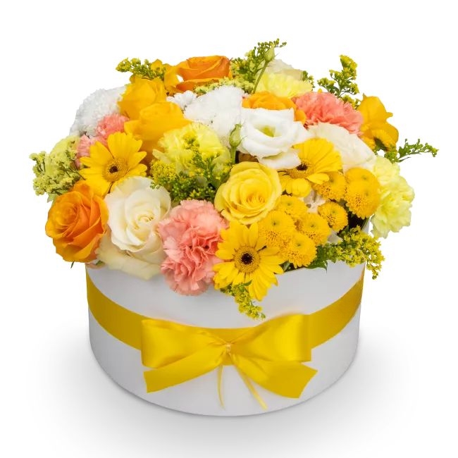Box of yellow flowers – Sophie (Small)