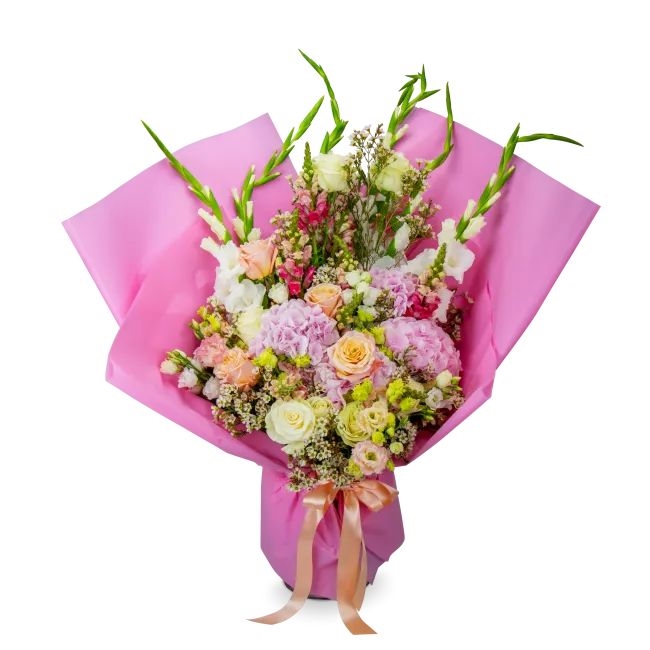 Bouquet of Hydrangeas, Roses & Gladioli – Emilie (Small)