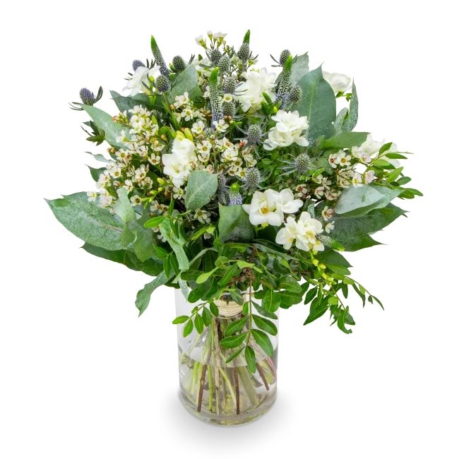 Bouquet with freesia – Octave white (Small)