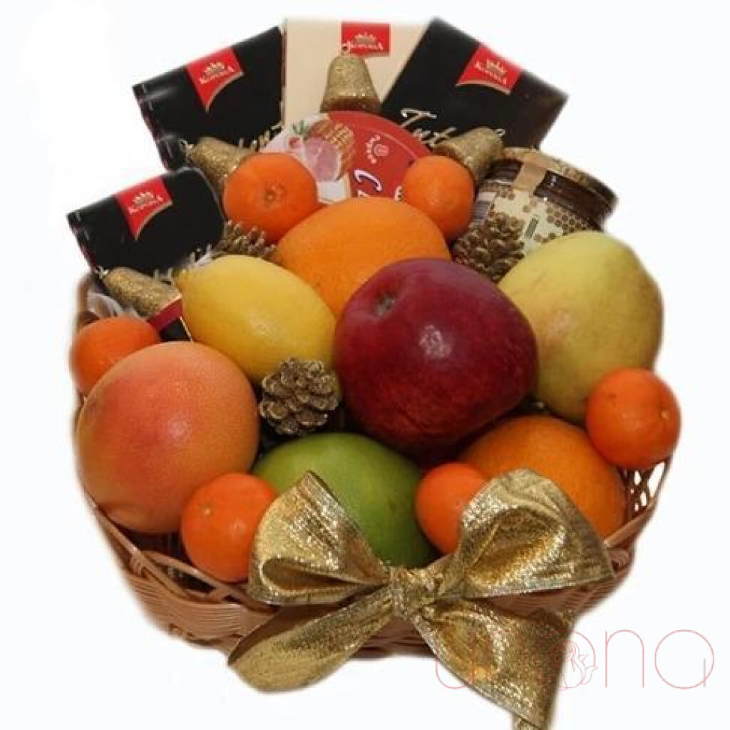 Chocolate, Cheese and Fruit Basket