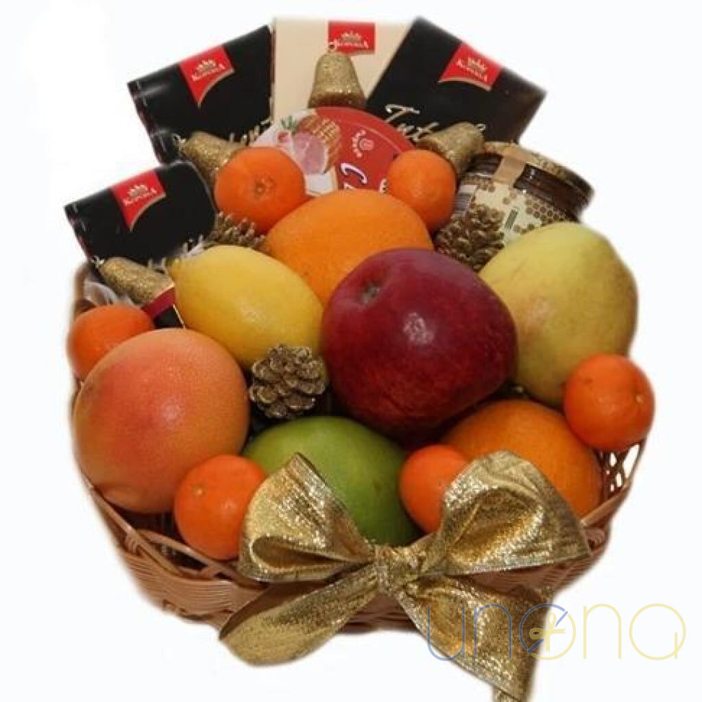 Chocolate, Cheese and Fruit Basket (regular - 10 pounds)