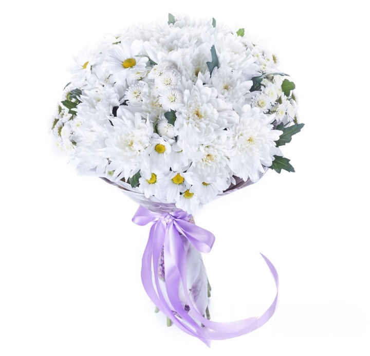 Elegant White Daisy and Chrysanthemum Bouquet