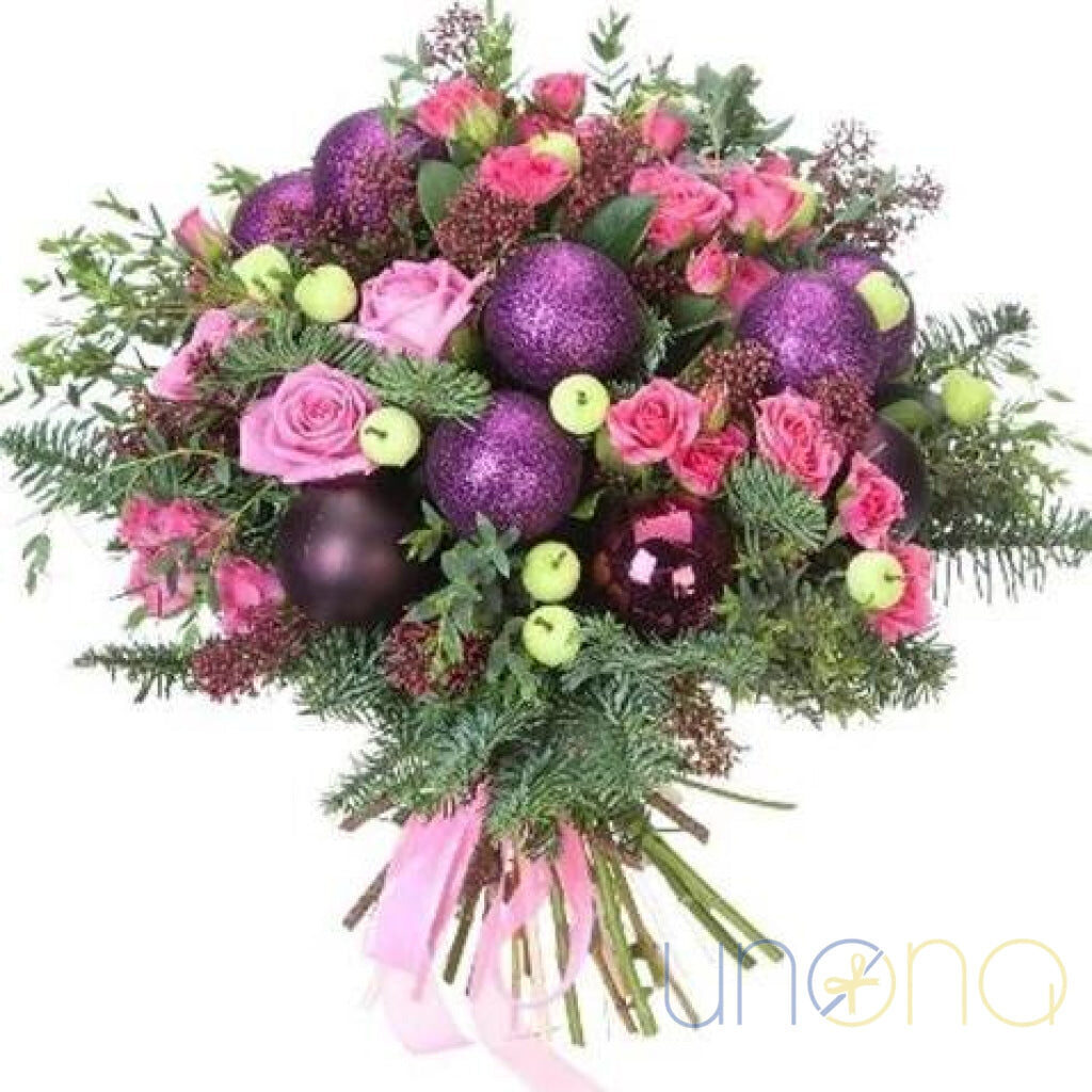 Enchanting New Year Violet Bouquet (regular - fresh quality flowers)