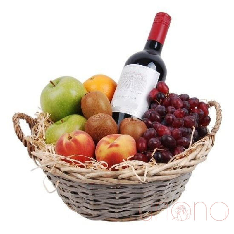 Fruit Basket with Red Wine (regular)