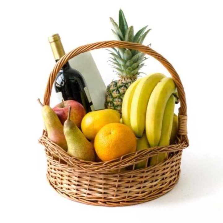 Hot Summer Fruit Basket with Wine