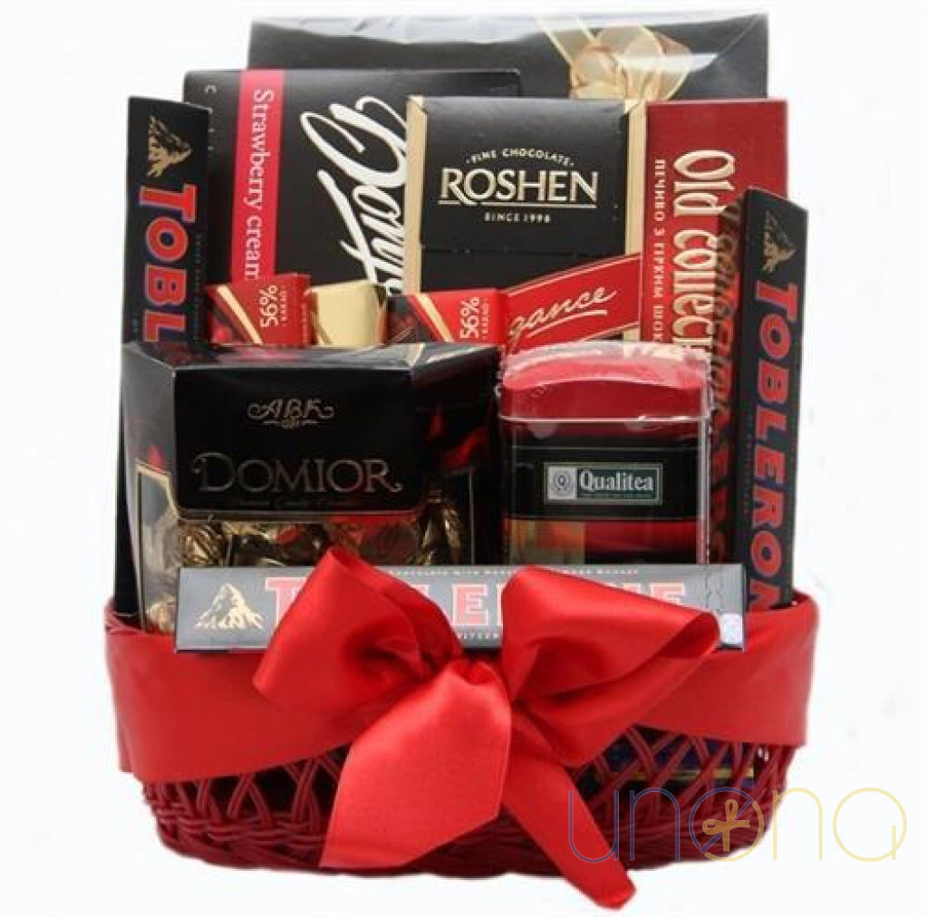 Passionate Dark Chocolate Basket (regular - 6 pounds)