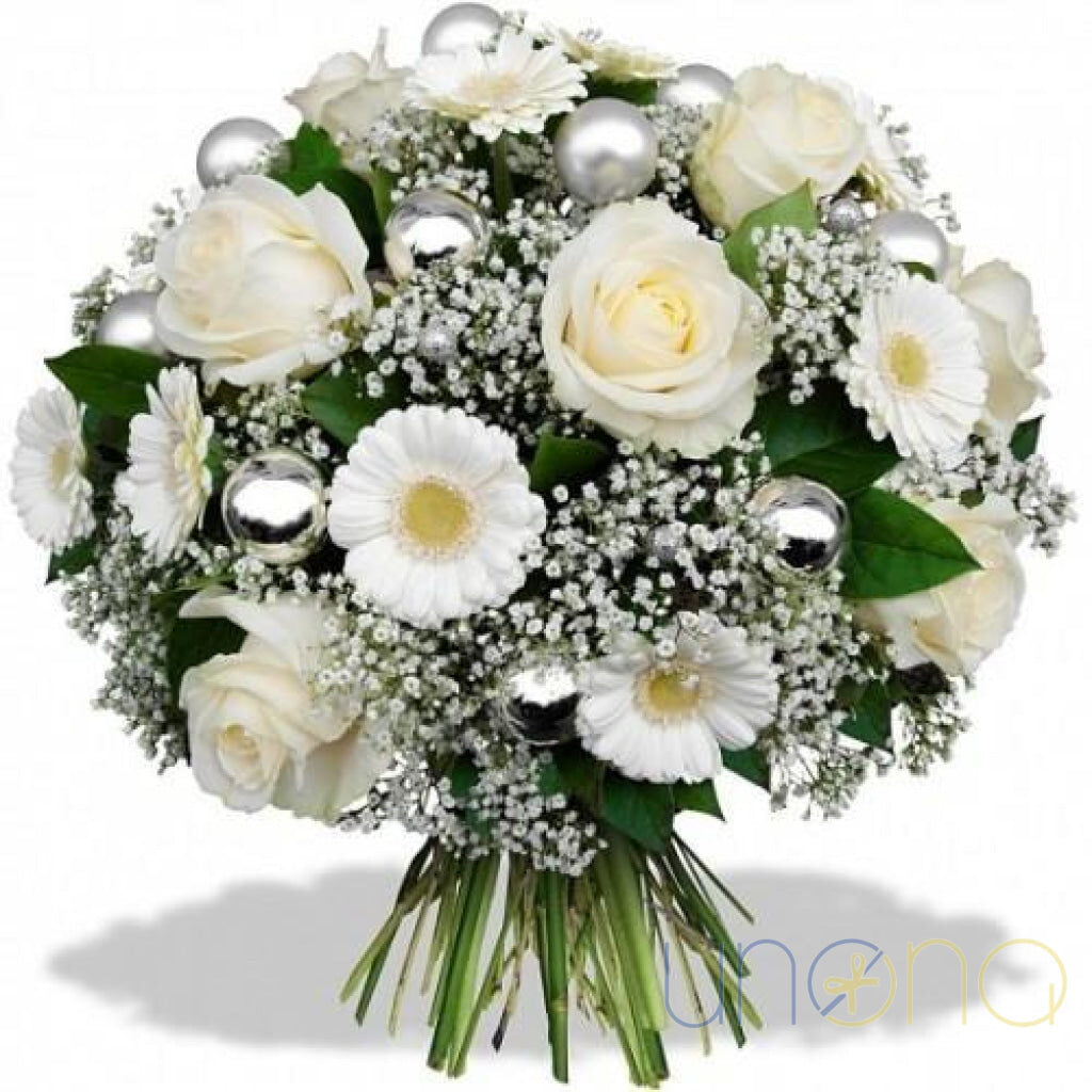 Snowflake Shimmer Bouquet (regular - fresh quality flowers)