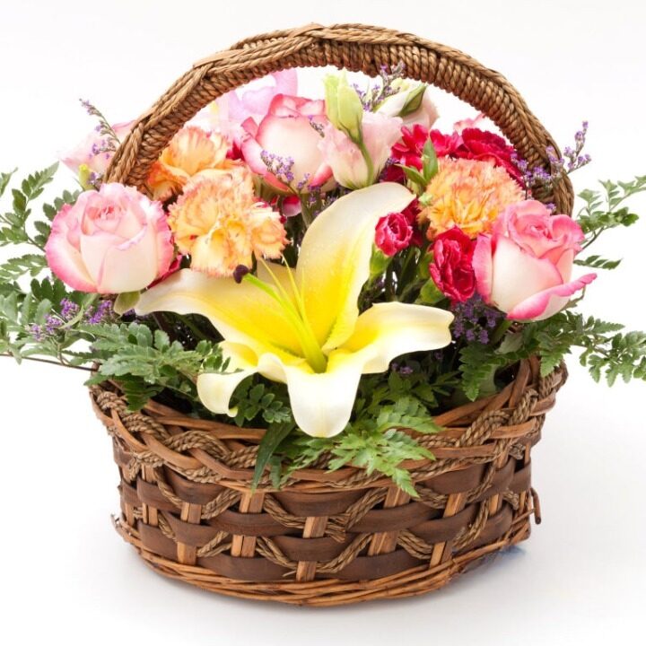 SPRING WONDERFUL FLOWERS BASKET