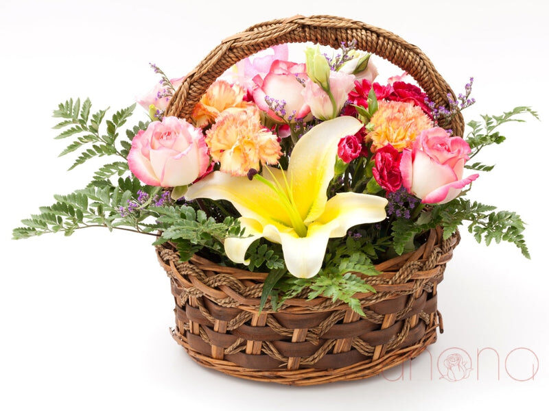 SPRING WONDERFUL FLOWERS BASKET