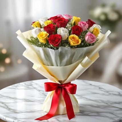 Premium Mix Roses Bouquet (12 Roses)