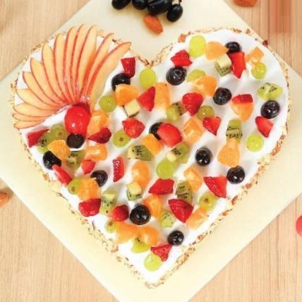 Heart Shape Fruit Cake (1 Kg Fruit Cake)