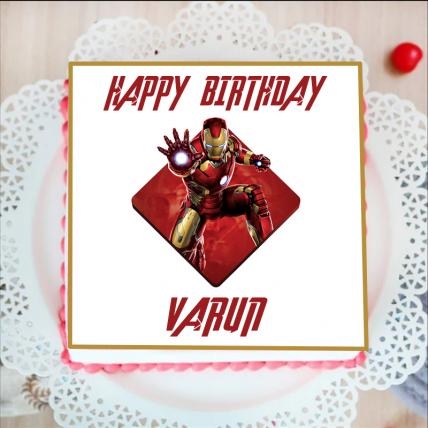Iron Man Photo Cake (1 Kg cake)