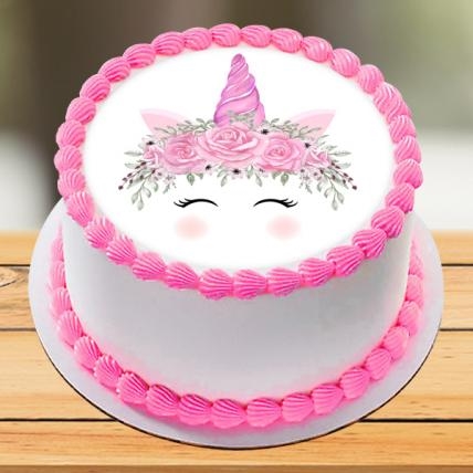 Elegant Unicorn Photo Cake (1 Kg)