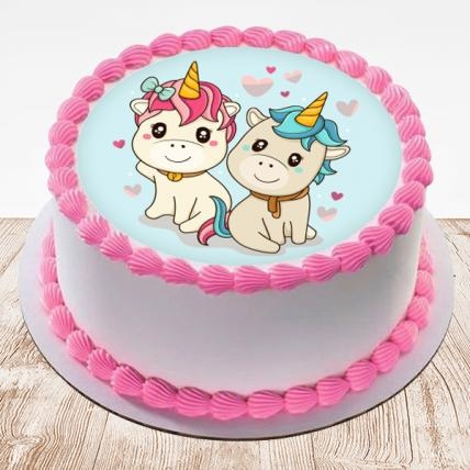 Unicorn Birthday Photo Cake (1 Kg)