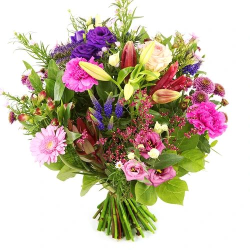 Pink and purple field-picked flowers (Field-picked medium bouquet)