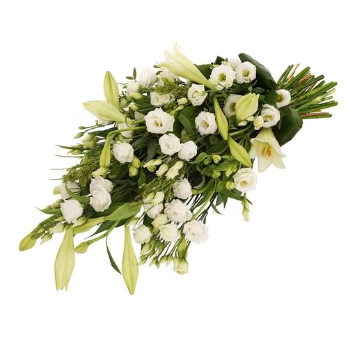 Funeral bouquet white shades (Funeral bouquet White Beauty approx 55 cm)