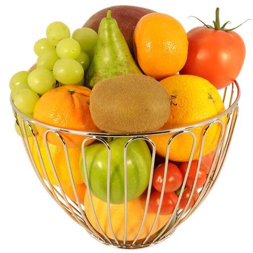 Luxury fruit basket H 18cm x W 24cm (Luxury metal fruit basket)