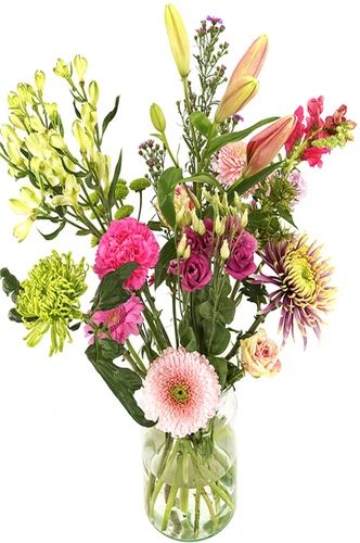 Picked pink flowers incl. milk can vase (Picked pink shades medium include milk can vase)
