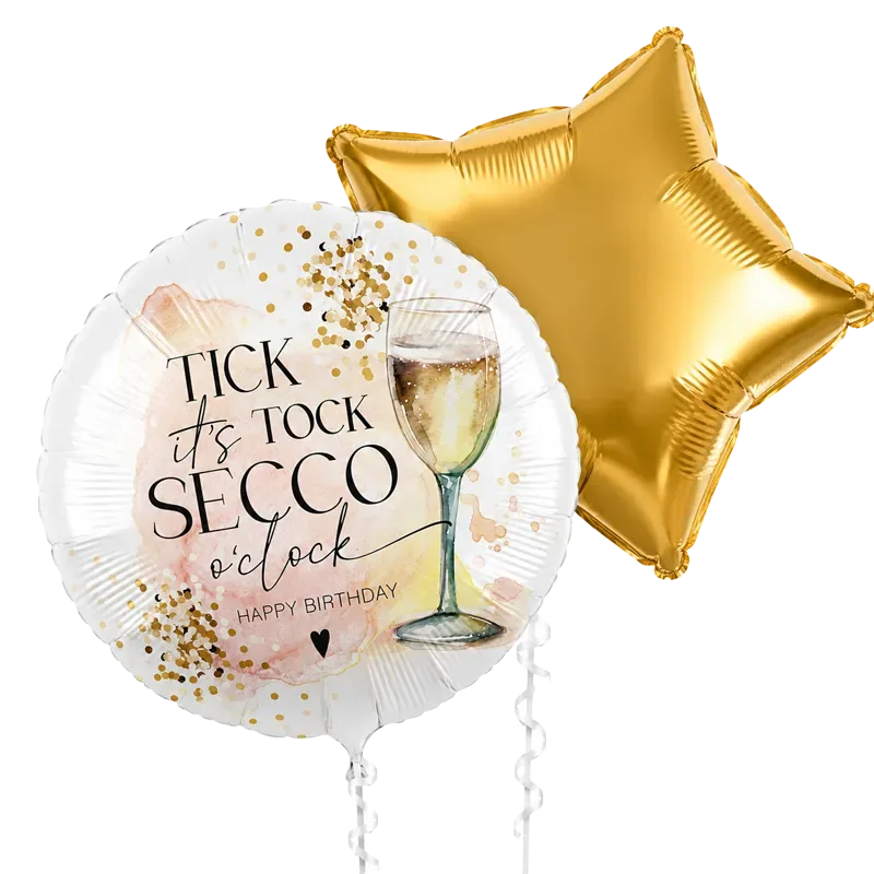 Ballon duo its prosecco o clock 45cm