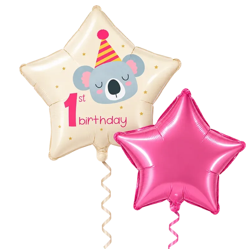 1e verjaardag ballonnen duo koala circa 45cm