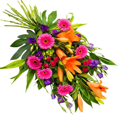Multicolored funeral bouquet (Standard (S))