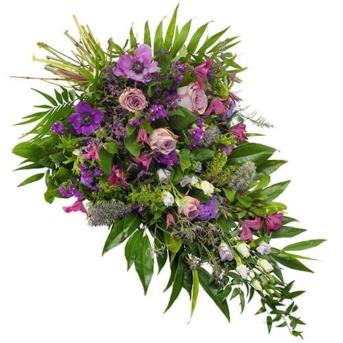 Hand tied funeral bouquet purple (Standard (S))