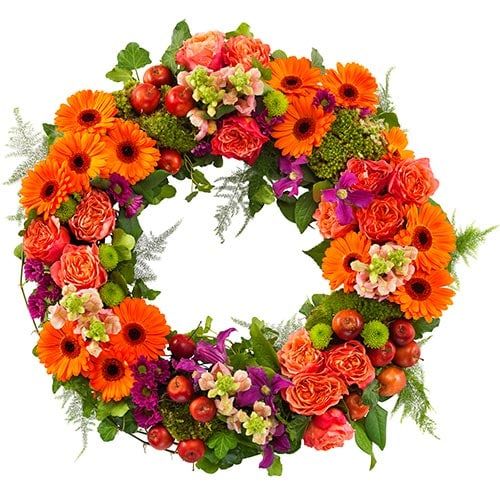 Funeral Wreath Ajour orange