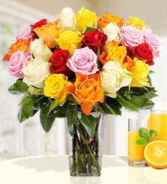 Mixed Roses (20 stems of Mixed Colour Roses)