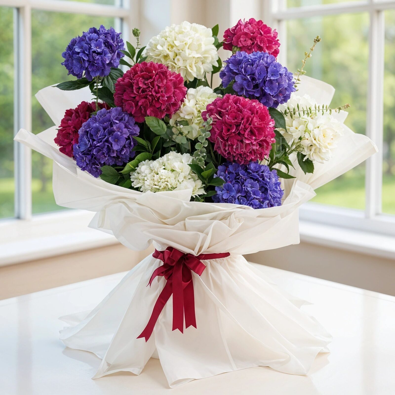 Tri-Color Hydrangea Bouquet (Classic)