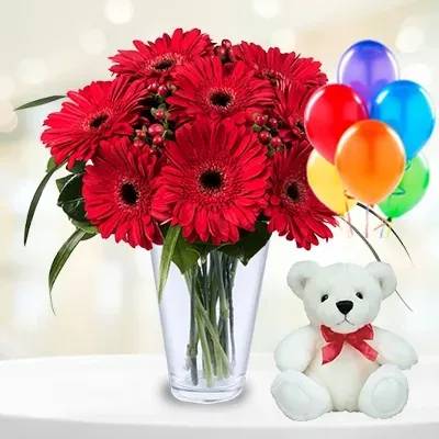 Classic Red Gerberas Bouquet (Classic)