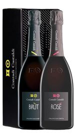 Franciacorta Brut and Rose Contadi Castaldi Box (2 bottles)