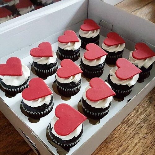 Mix Heart Cupcakes