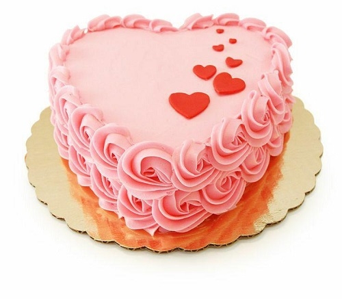 Pink Heart Cake
