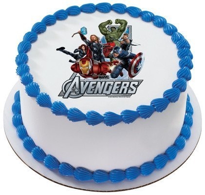 THE AVENGERS PHOTO CAKE