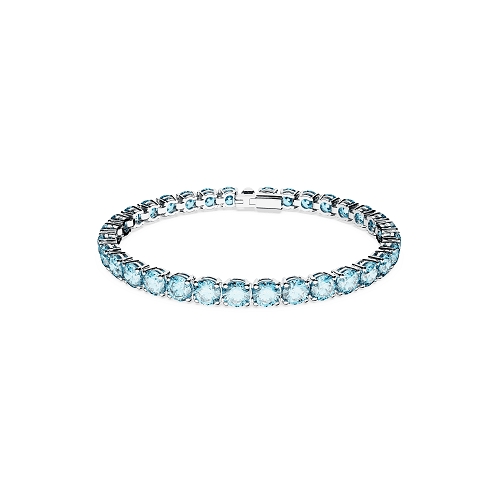 TENNIS BRACELET, WHITE, RHODIUM PLATED