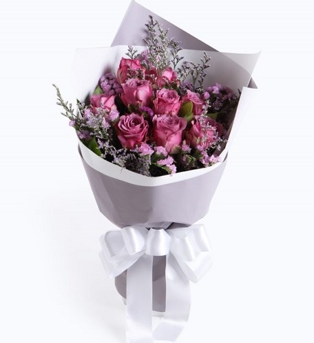 PURPLE FLOWERS BOUQUET