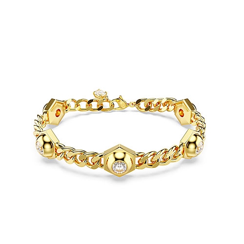 SWAROVSKI INFINITY BANGLE, WHITE, ROSE-GOLD TONE PLATED