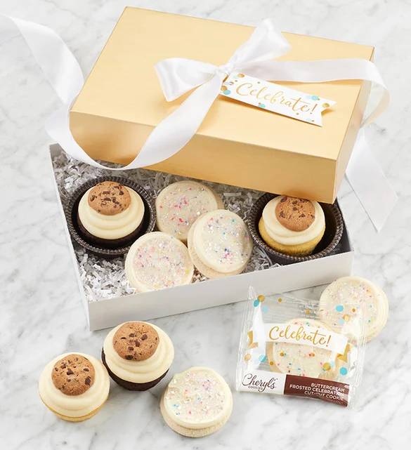 Buttercream-Frosted Celebrate Cupcakes & Cookies